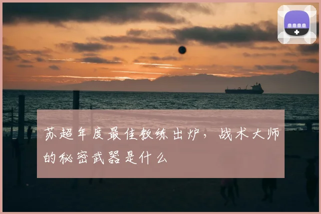 苏超年度最佳教练出炉,战术大师的秘密武器是什么
